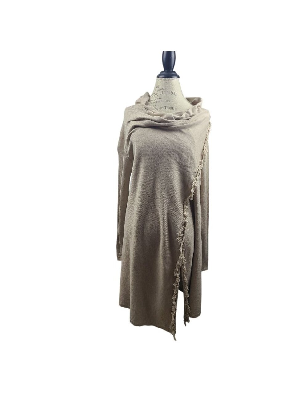 Matilda Jane Come on Over Drape Wrap Cardigan Boho Fringe Woman Small Button